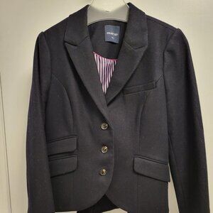 Smart Set Navy Blue Wool Jacket with Pink Lining Size L